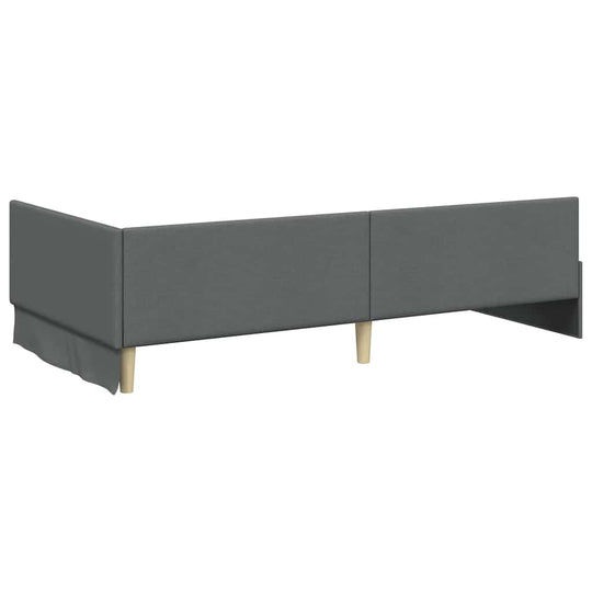 Corner Bed Frame with Headboard Dark   Velvet