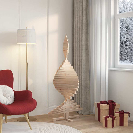 Christmas Trees with Stand Natural  Solid pine wood