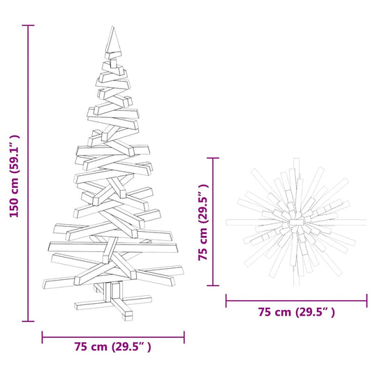 Christmas Trees with Stand Natural  Solid pine wood