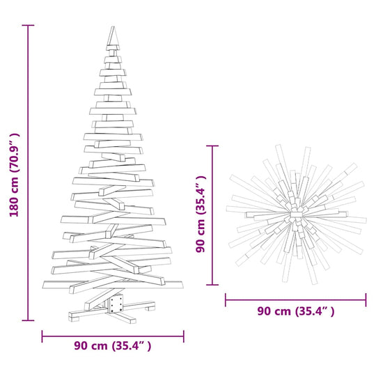 Christmas Trees with Stand Natural  Solid pine wood