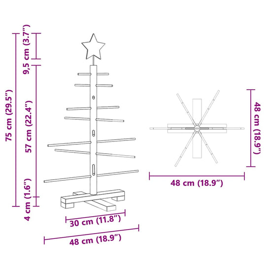 Wooden Christmas Tree with Stand   Bamboo