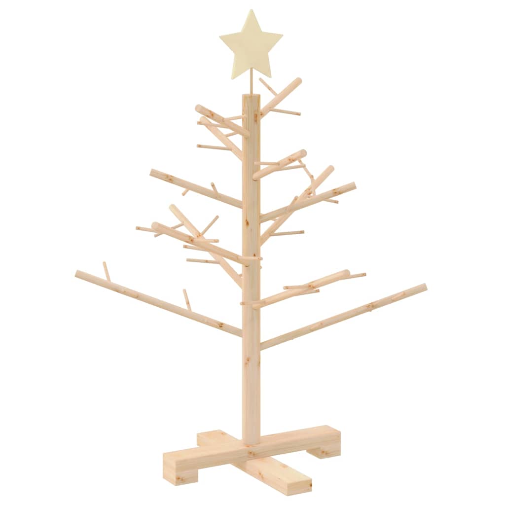 Wooden Christmas Tree with Stand Natural  Solid pine wood