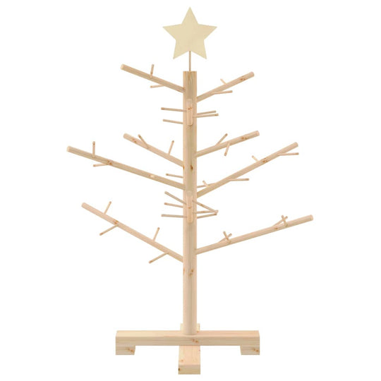 Wooden Christmas Tree with Stand Natural  Solid pine wood