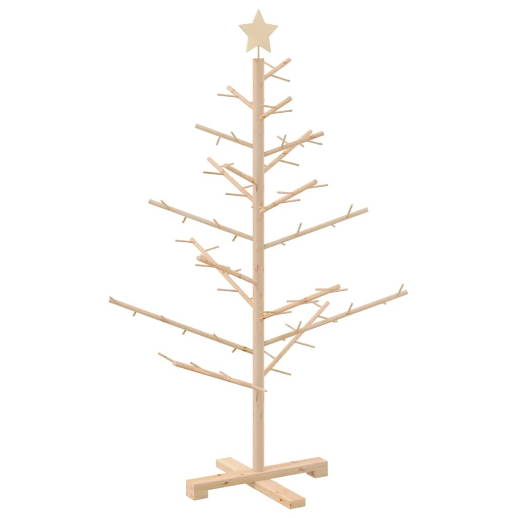 Wooden Christmas Tree with Stand Natural  Solid pine wood