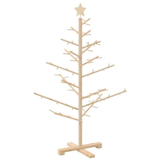 Wooden Christmas Tree with Stand Natural  Solid pine wood