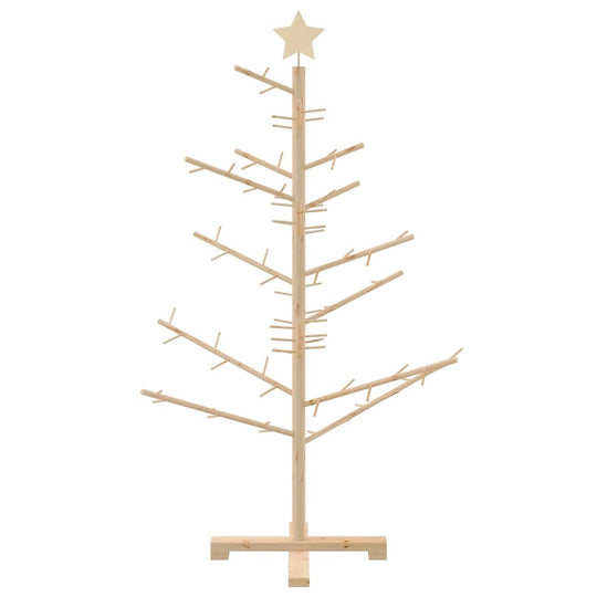 Wooden Christmas Tree with Stand Natural  Solid pine wood