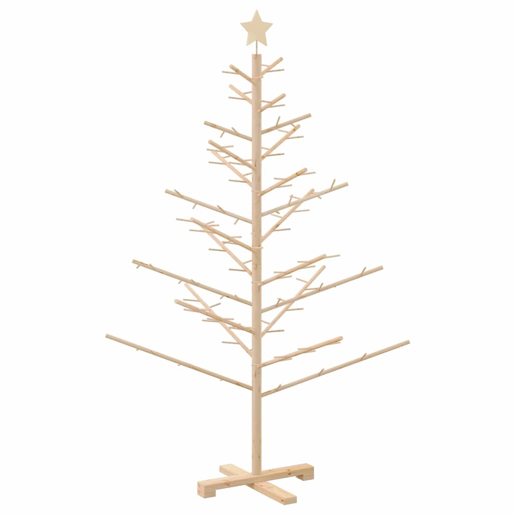 Wooden Christmas Tree with Stand Natural  Solid pine wood