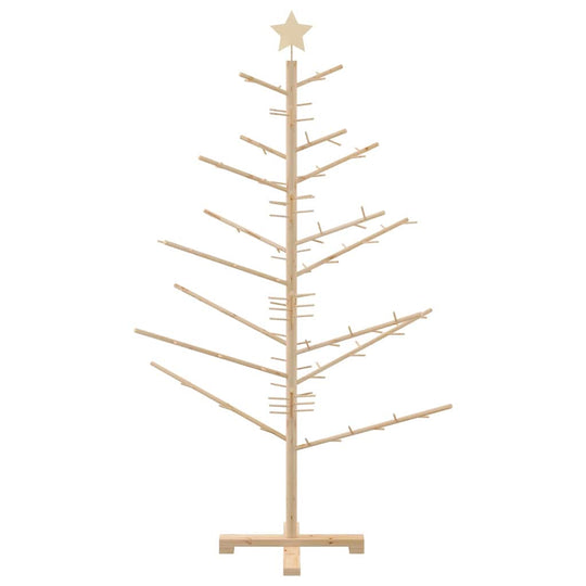 Wooden Christmas Tree with Stand Natural  Solid pine wood