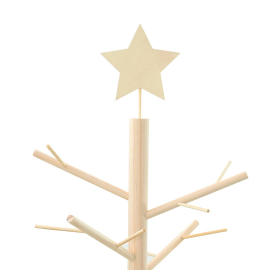 Wooden Christmas Tree with Stand Natural  Solid pine wood