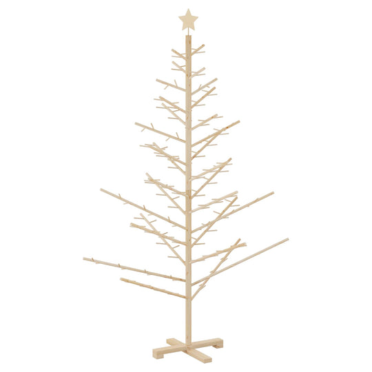 Wooden Christmas Tree with Stand Natural  Solid pine wood