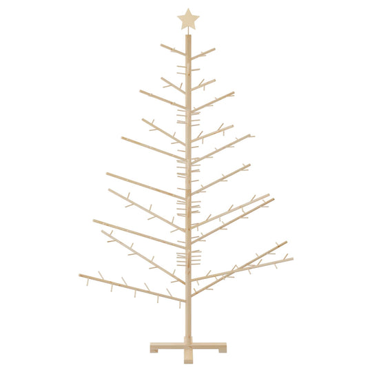 Wooden Christmas Tree with Stand Natural  Solid pine wood