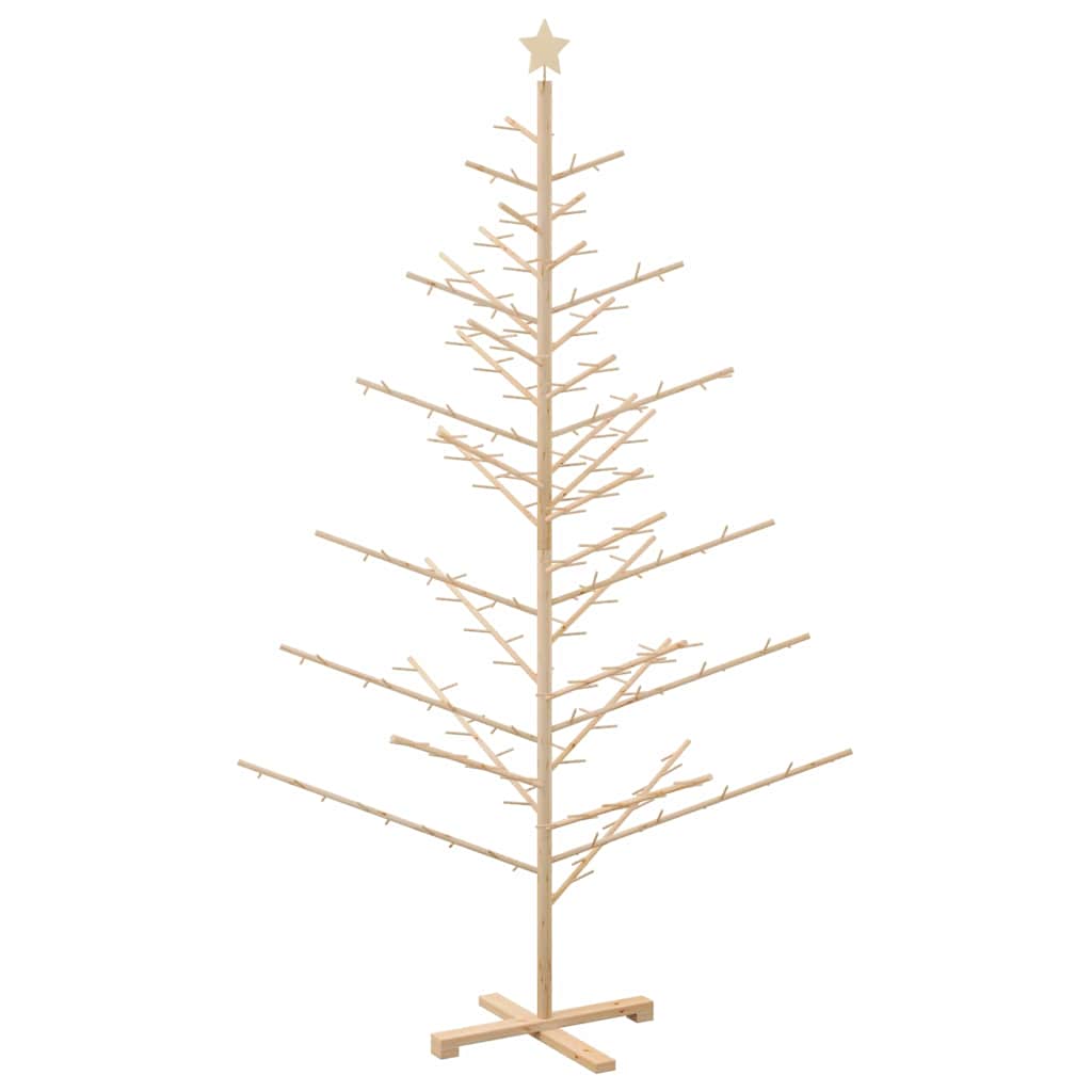 Wooden Christmas Tree with Stand Natural  Solid pine wood
