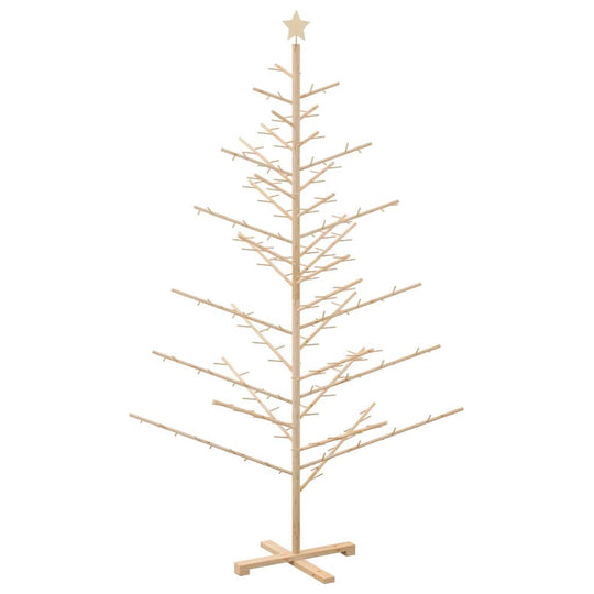 Wooden Christmas Tree with Stand Natural  Solid pine wood