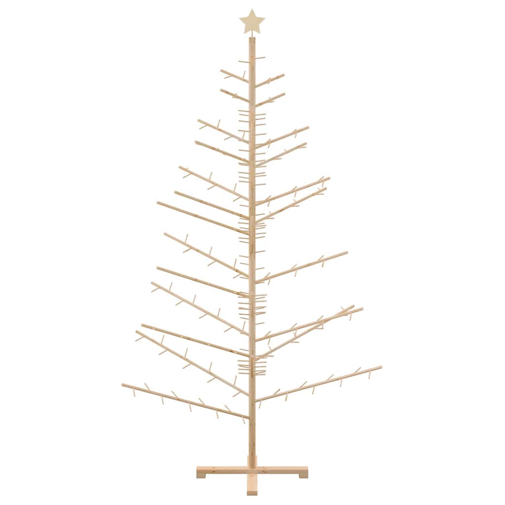 Wooden Christmas Tree with Stand Natural  Solid pine wood