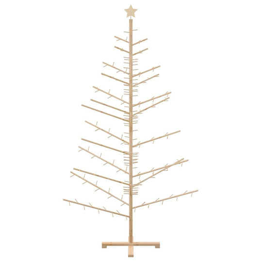 Wooden Christmas Tree with Stand Natural  Solid pine wood