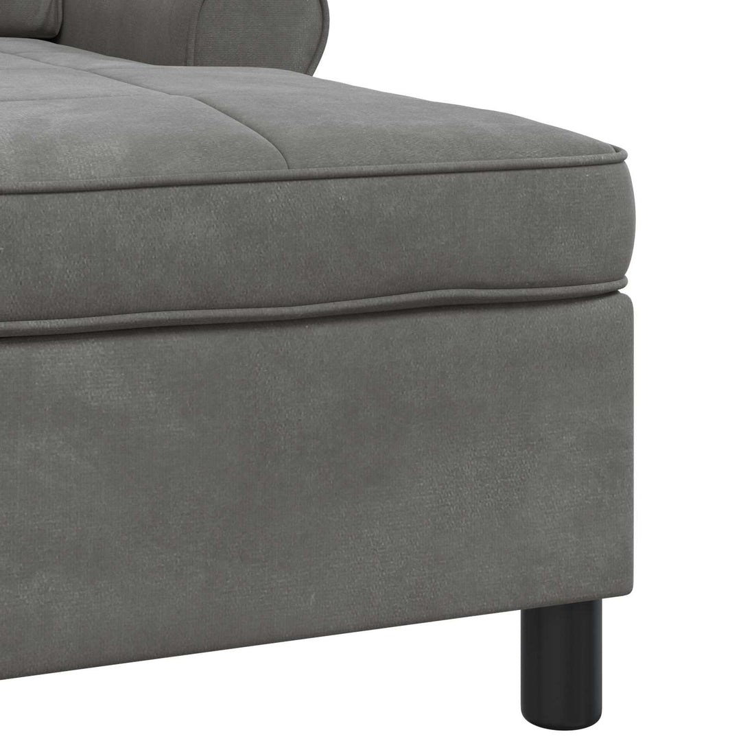 Chaise Lounge with Cushion Dark   Velvet