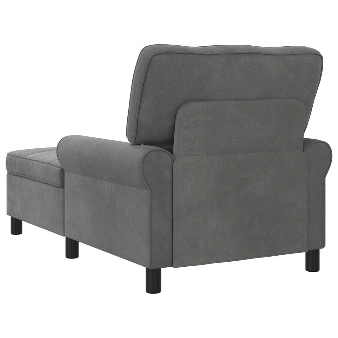 Chaise Lounge with Cushion Dark   Velvet
