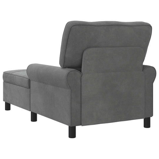 Chaise Lounge with Cushion Dark   Velvet