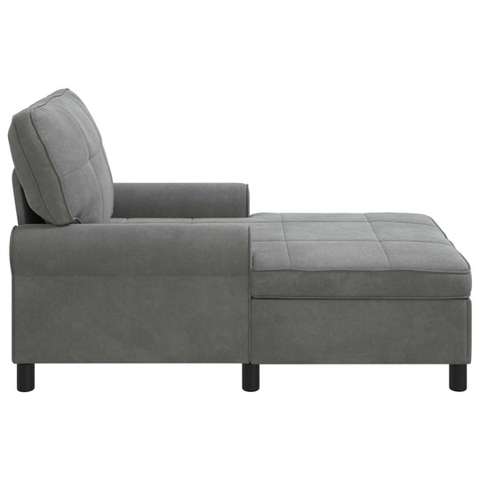 Chaise Lounge with Cushion Dark   Velvet