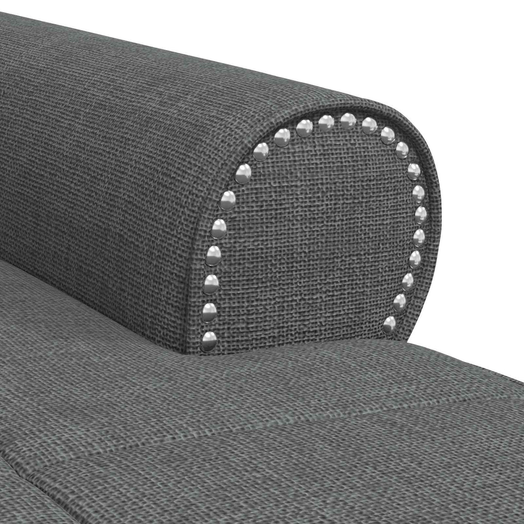 Chaise Lounge with Cushion Dark   Fabric
