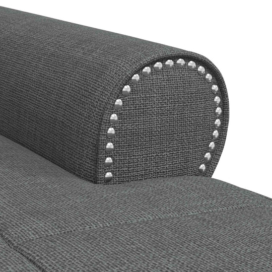 Chaise Lounge with Cushion Dark   Fabric