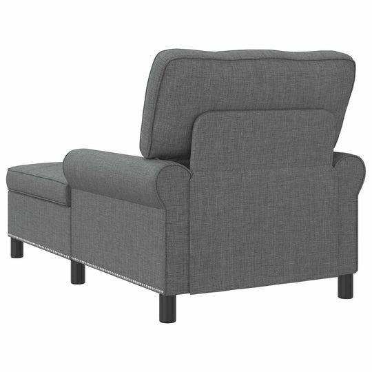 Chaise Lounge with Cushion Dark   Fabric