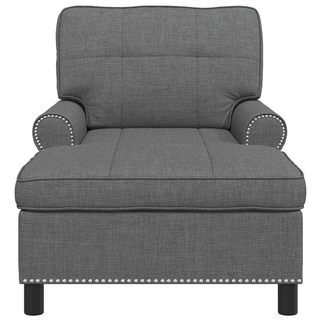 Chaise Lounge with Cushion Dark   Fabric