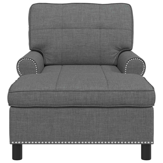Chaise Lounge with Cushion Dark   Fabric