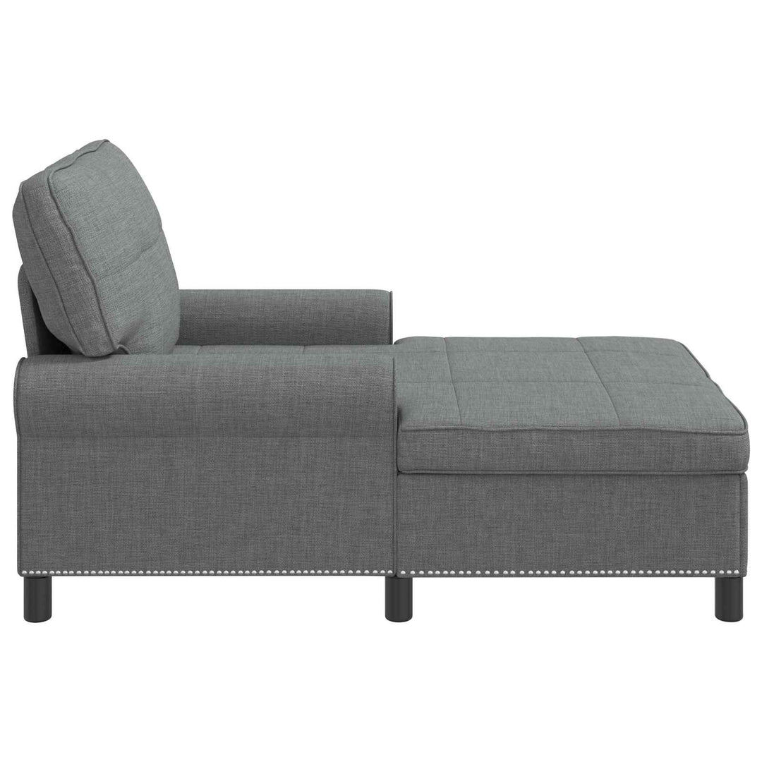 Chaise Lounge with Cushion Dark   Fabric