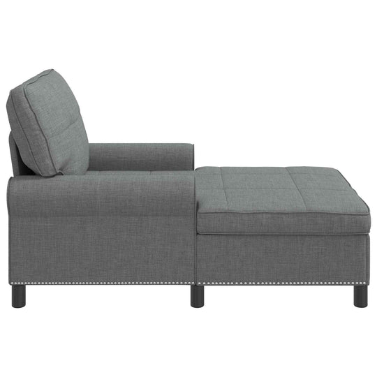 Chaise Lounge with Cushion Dark   Fabric