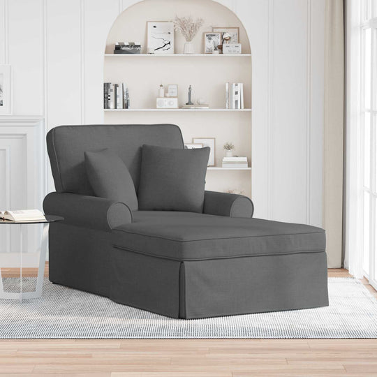 Chaise Lounge with Skirt Dark   Fabric