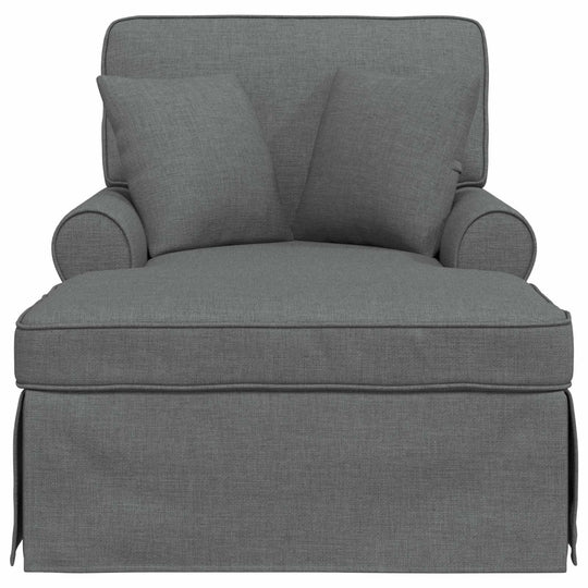 Chaise Lounge with Skirt Dark   Fabric