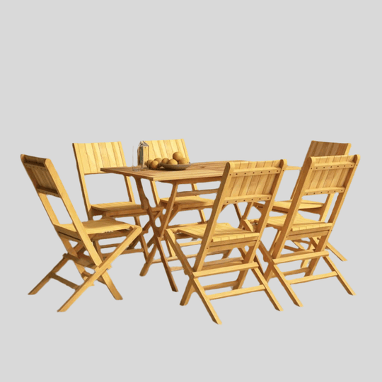 VidaXL Folding Garden Chairs 6 pcs 47x61x90 cm Solid Wood Teak