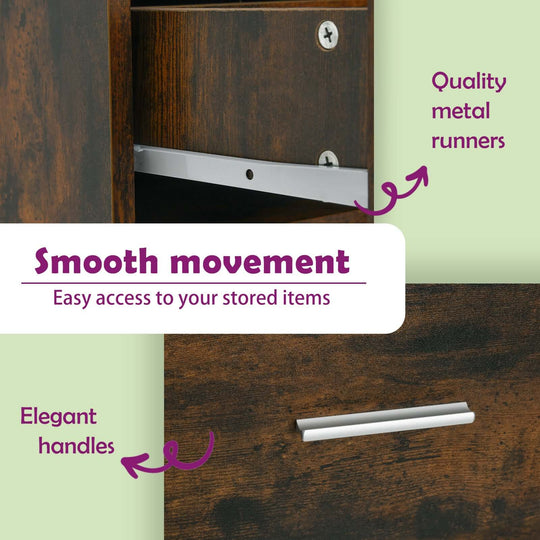 Sideboard Smoked Oak 80x36x75 cm Engineered Wood