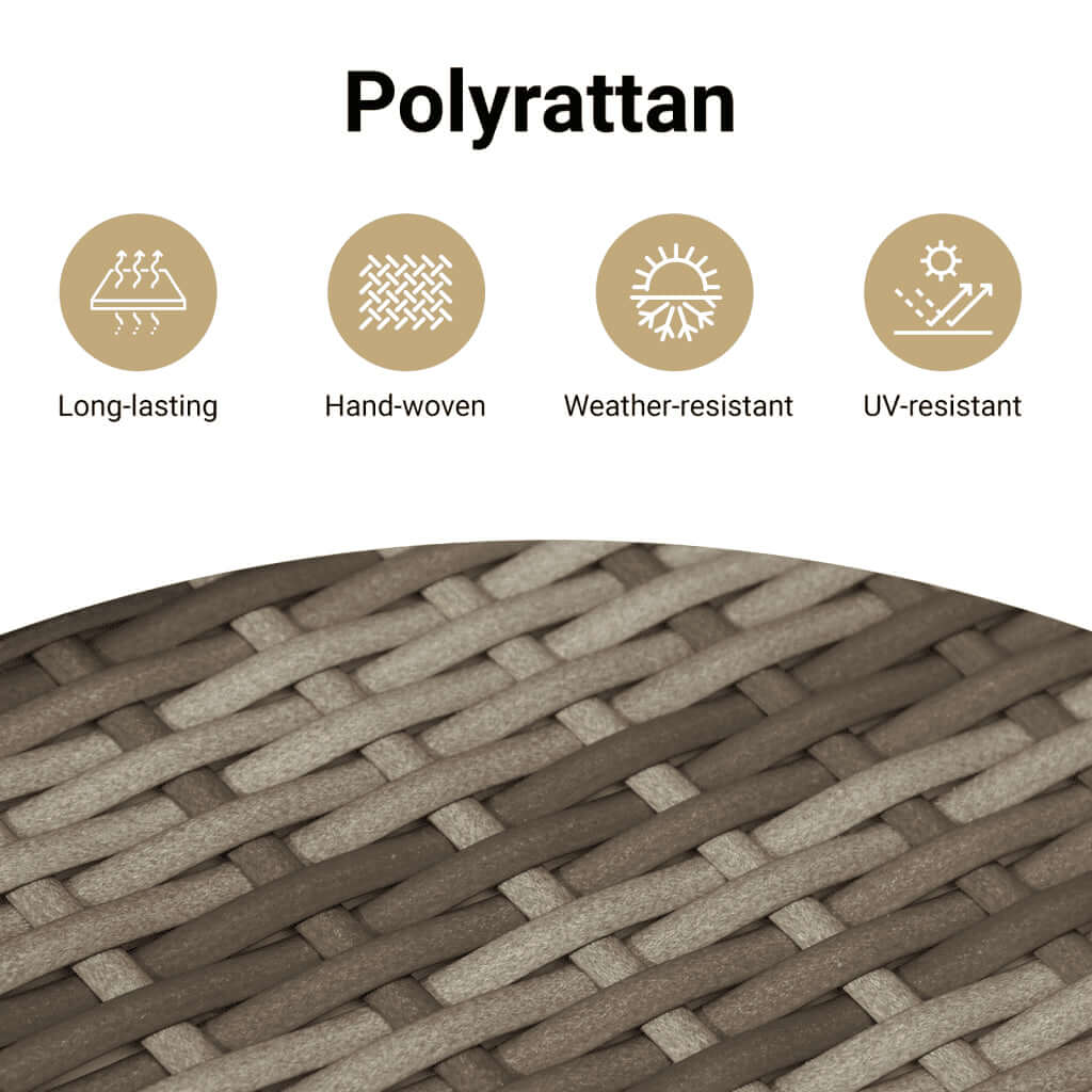 VidaXL Garden Storage Cabinet Grey 55x55x111 cm Poly Rattan