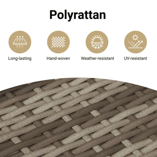 VidaXL Garden Storage Cabinet  50x55x115 cm Poly Rattan