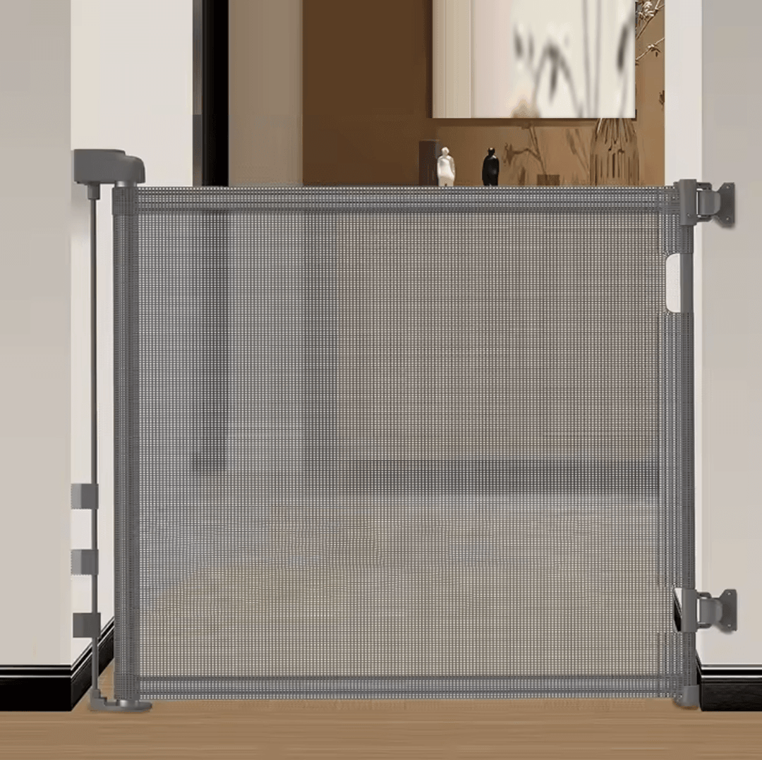 Exclusive Gift: Baby Safety Door Barrier for Your Home installed in a house entrance.
