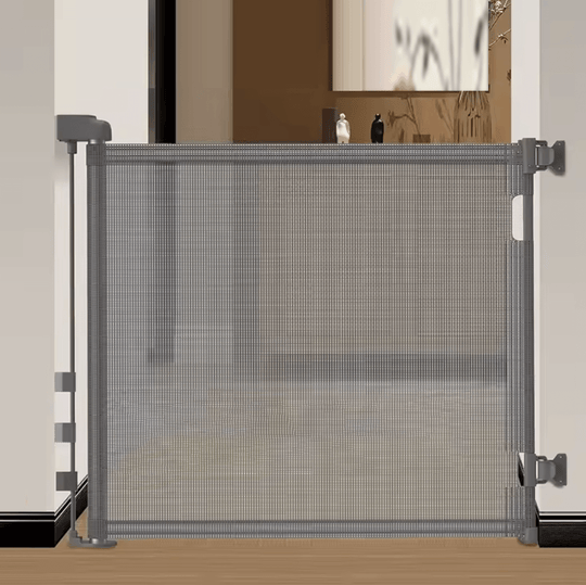 Exclusive Gift: Baby Safety Door Barrier for Your Home installed in a house entrance.