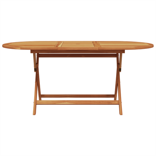 Outdoor Dining Set 5-Piece  -  Solid Acacia Wood and Poly Rattan