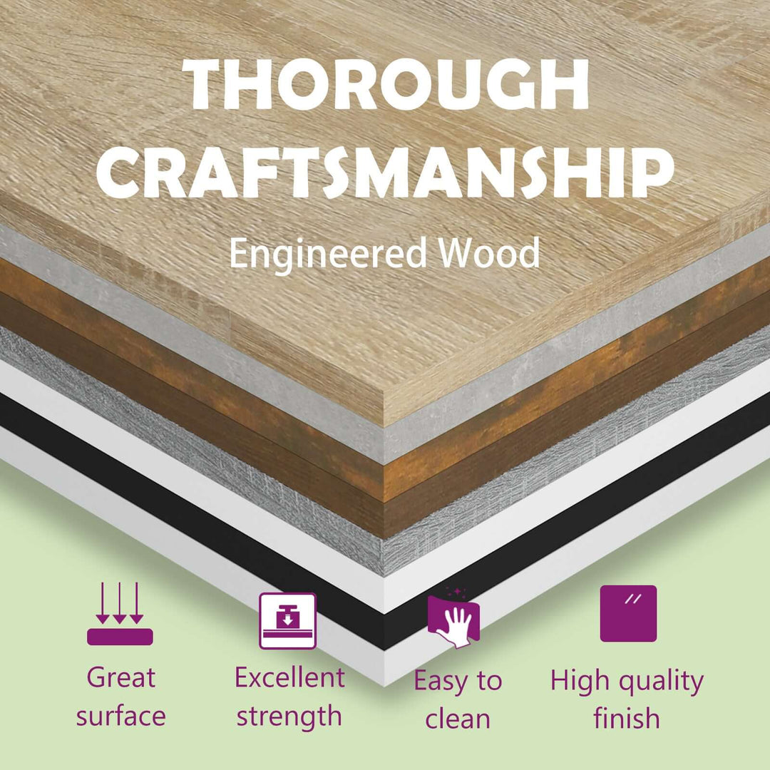 Thorough Craftsmanship of Engineered Wood showcasing great surface, strength, easy to clean, and high-quality finish.